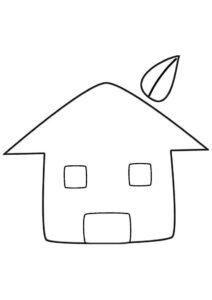 Desenho de Casa Desenho Colorir Imprimir 001