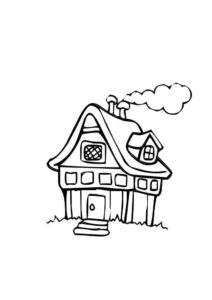 Desenho de Casa Desenho Colorir Imprimir 005