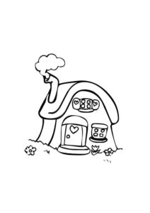 Desenho de Casa Desenho Colorir Imprimir 009