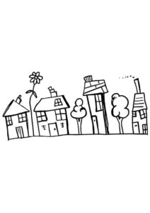 Desenho de Casa Desenho Colorir Imprimir 012