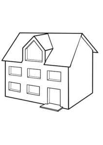 Desenho de Casa Desenho Colorir Imprimir 020