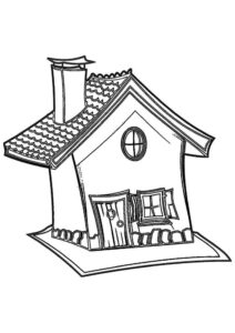 Desenho de Casa Desenho Colorir Imprimir 021