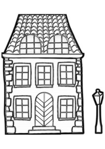 Desenho de Casa Desenho Colorir Imprimir 026