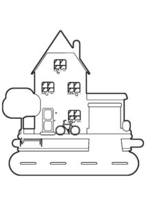 Desenho de Casa Desenho Colorir Imprimir 028
