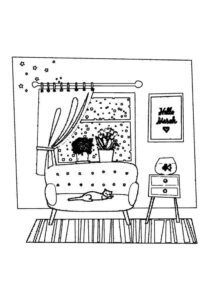Desenho de Casa Desenho Colorir Imprimir 035