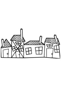 Desenho de Casa Desenho Colorir Imprimir 036