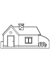 Desenho de Casa Desenho Colorir Imprimir 039