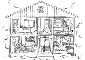 Desenho de Casa Desenho Colorir Imprimir 062