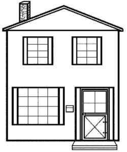 Desenho de Casa Desenho Colorir Imprimir 063