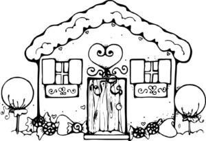 Desenho de Casa Desenho Colorir Imprimir 066