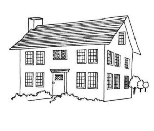 Desenho de Casa Desenho Colorir Imprimir 071