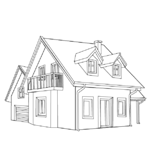 Desenho de Casa Desenho Colorir Imprimir 072