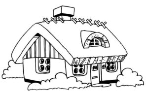 Desenho de Casa Desenho Colorir Imprimir 073