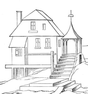 Desenho de Casa Desenho Colorir Imprimir 075