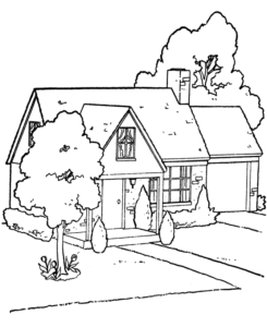 Desenho de Casa Desenho Colorir Imprimir 079