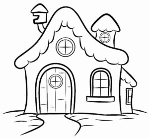 Desenho de Casa Desenho Colorir Imprimir 085
