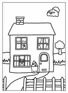 Desenho de Casa Desenho Colorir Imprimir 087