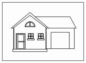 Desenho de Casa Desenho Colorir Imprimir 091