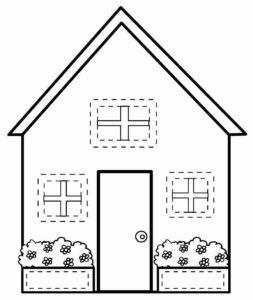 Desenho de Casa Desenho Colorir Imprimir 092