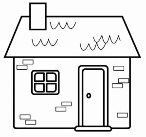 Desenho de Casa Desenho Colorir Imprimir 093