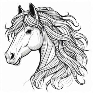Desenho de Cavalo Desenho Colorir Imprimir 001