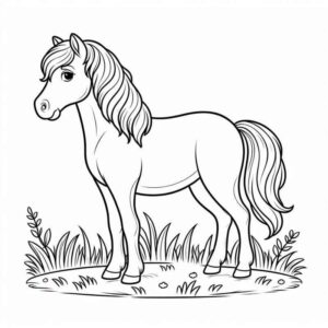 Desenho de Cavalo Desenho Colorir Imprimir 009