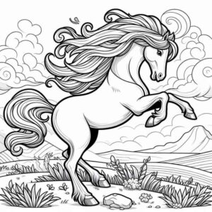Desenho de Cavalo Desenho Colorir Imprimir 010