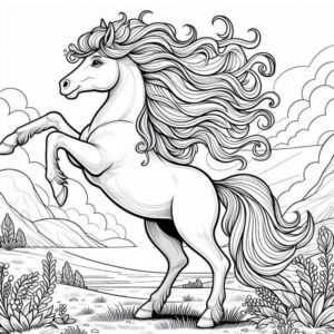 Desenho de Cavalo Desenho Colorir Imprimir 014