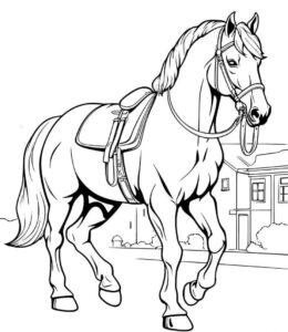 Desenho de Cavalo Desenho Colorir Imprimir 016