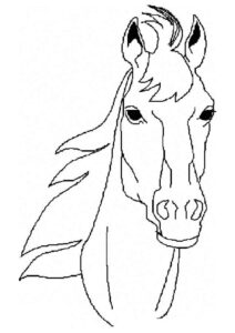 Desenho de Cavalo Desenho Colorir Imprimir 043