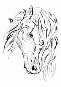 Desenho de Cavalo Desenho Colorir Imprimir 066