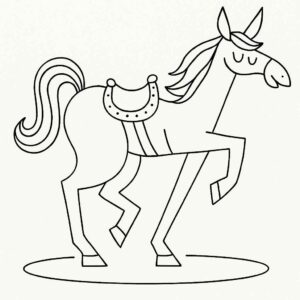Desenho de Cavalo Desenho Colorir Imprimir 080