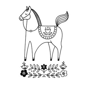 Desenho de Cavalo Desenho Colorir Imprimir 082