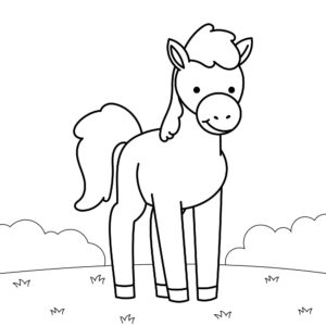Desenho de Cavalo Desenho Colorir Imprimir 084