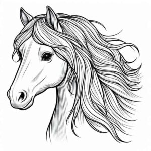 Desenho de Cavalo Desenho Colorir Imprimir 088