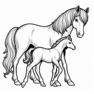 Desenho de Cavalo Desenho Colorir Imprimir 089
