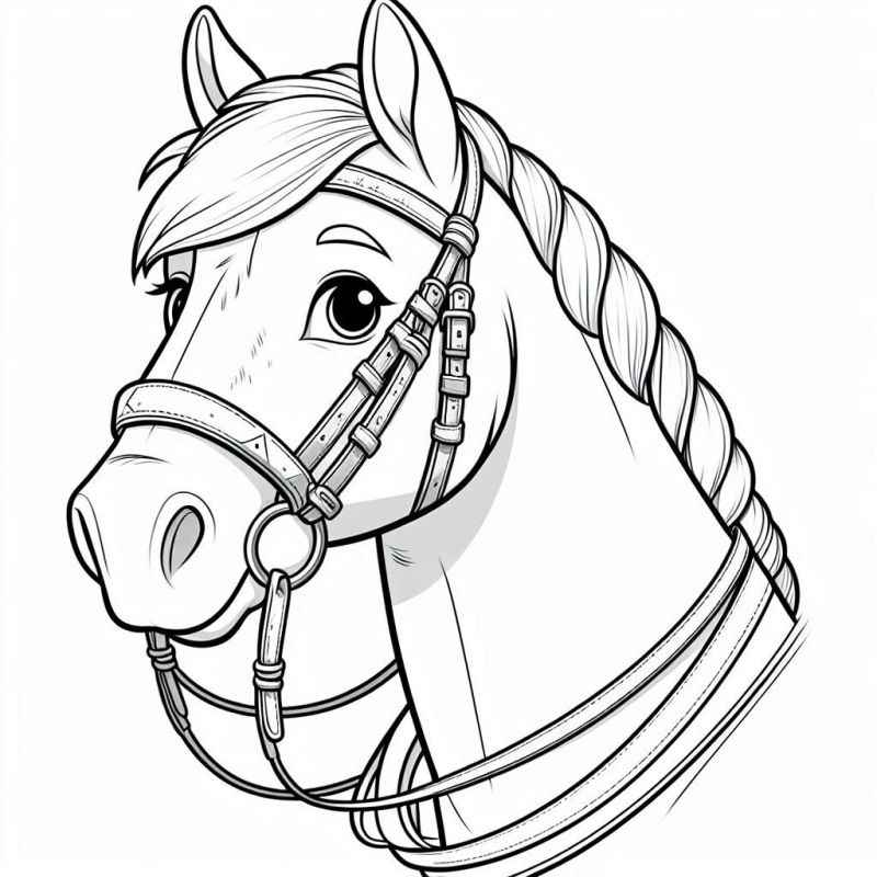 Desenho de Cavalo Desenho Colorir Imprimir 091