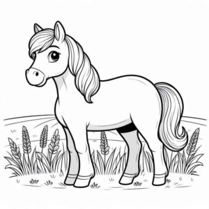 Desenho de Cavalo Desenho Colorir Imprimir 092