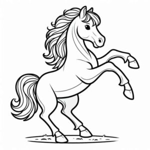 Desenho de Cavalo Desenho Colorir Imprimir 093