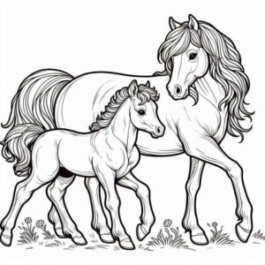 Desenho de Cavalo Desenho Colorir Imprimir 099