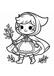Desenho de Chapeuzinho Vermelho Desenho Colorir Imprimir 02