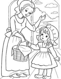 Desenho de Chapeuzinho Vermelho Desenho Colorir Imprimir 05