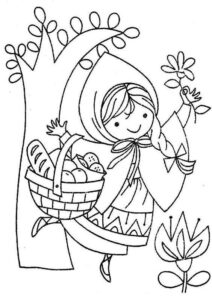 Desenho de Chapeuzinho Vermelho Desenho Colorir Imprimir 16