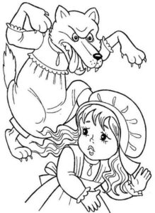 Desenho de Chapeuzinho Vermelho Desenho Colorir Imprimir 26