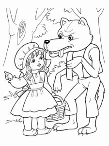 Desenho de Chapeuzinho Vermelho Desenho Colorir Imprimir 34