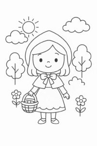 Desenho de Chapeuzinho Vermelho Desenho Colorir Imprimir 90