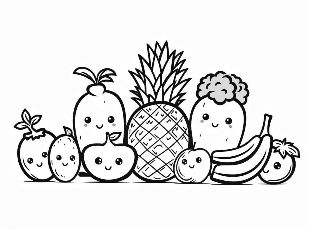 Desenhos de Comidas para Imprimir e Colorir