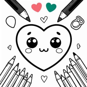 Desenho de Coração Desenho Colorir Imprimir 002