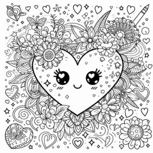 Desenho de Coração Desenho Colorir Imprimir 004