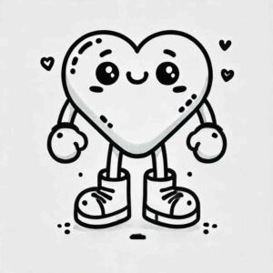 Desenho de Coração Desenho Colorir Imprimir 037